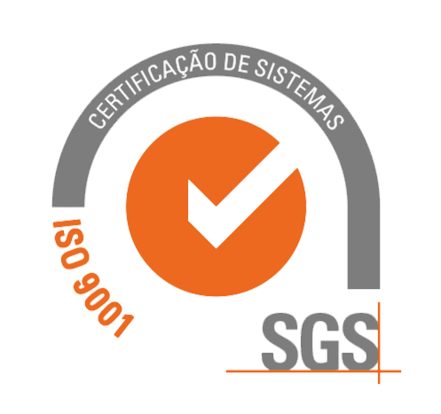 Selo de certificação ISO 9001 emitido pela SGS